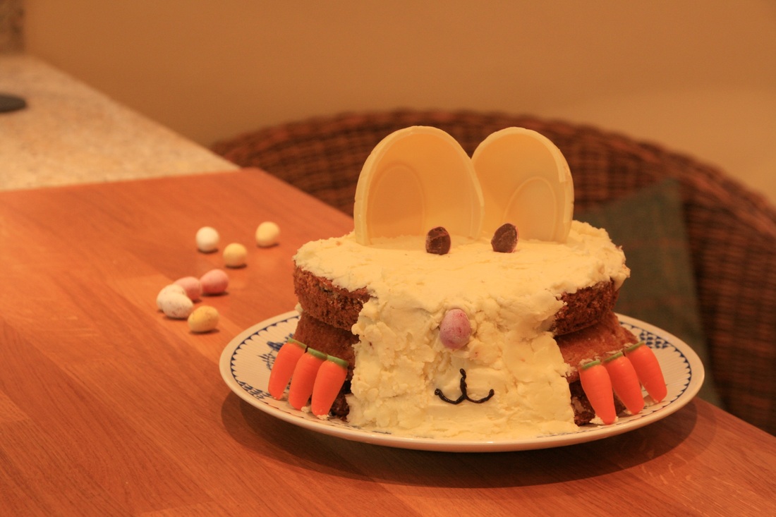 Easy Triple Layer Easter Bunny Cake