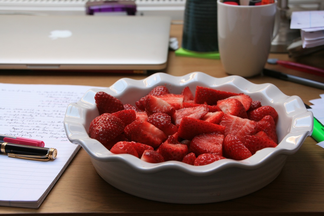 Summer Strawberries - my desk