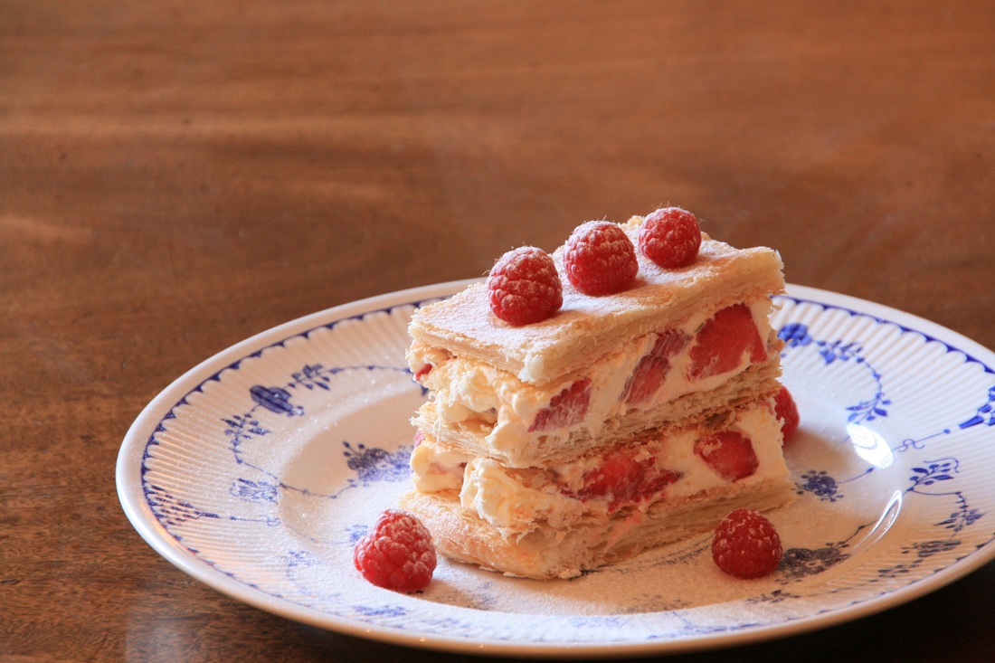 White Chocolate and Strawberry Millefeuille