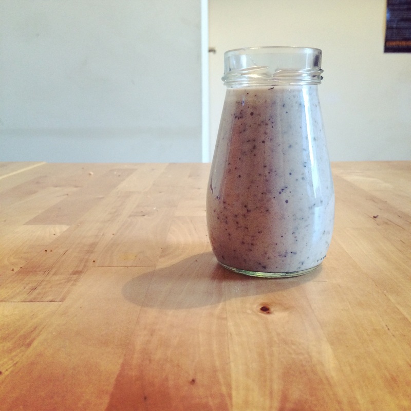Blueberry, banana and baileys smoothie