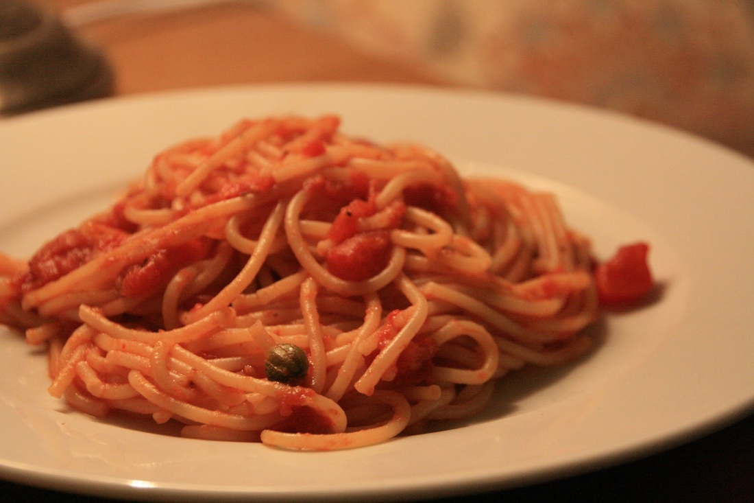 Classic Spaghetti Alla Puttanesca (Anchovies Galore)