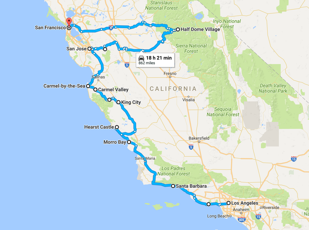 LA to San Francisco via Yosemite